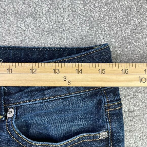 American Eagle Artist Jeans Women's 10 Blue Crop Straight Low Rise Dark Denim - Picture 8 of 12